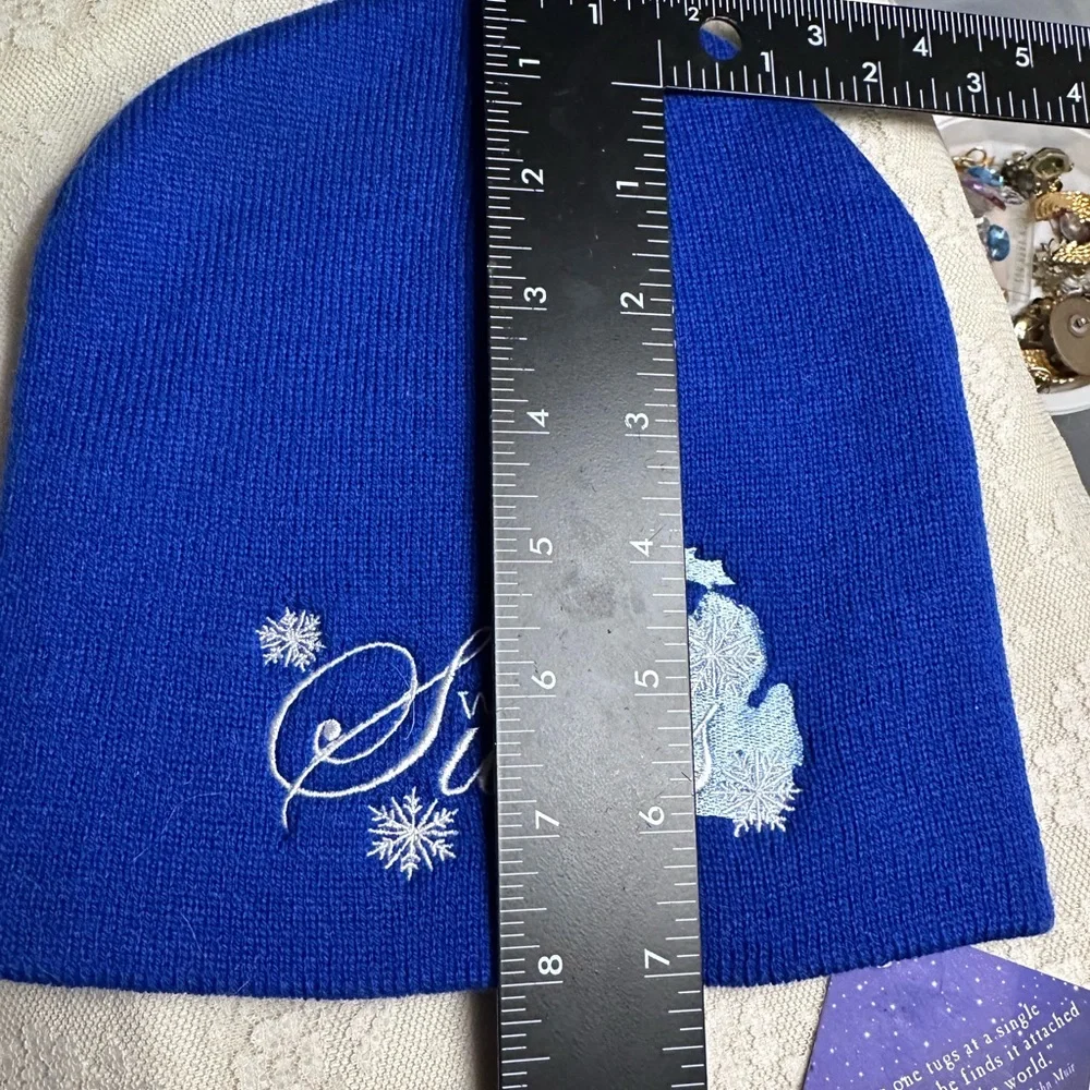 Winter Sucks Blue Winter Cap - 100% Acrylic - Unused Embroidered Beanie w/ Tags